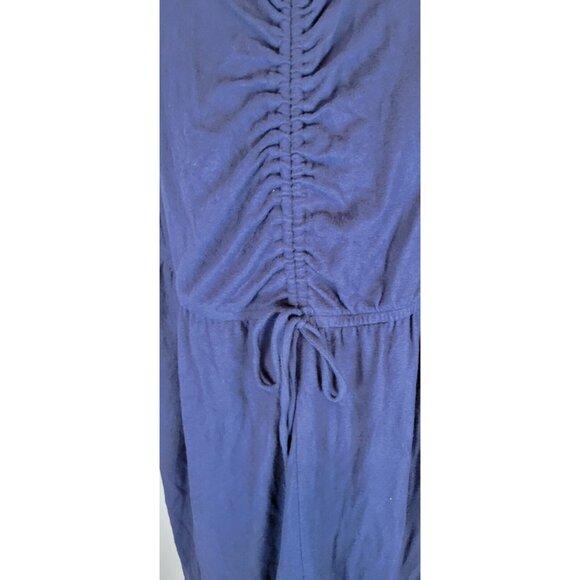 Lane Bryant Navy Blue 3/4 Sleeve Crew Neck Drawstring Waist Jumpsuit 14/16 - Picture 2 of 13